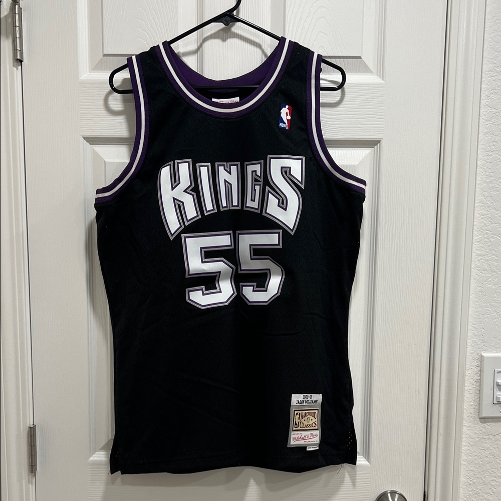 Mitchell & Ness Black and Purple Kings Jersey